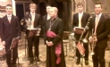  Il Quintetto Arsnova con S.E.R. Mons. Arrigo Miglio al Duomo d'Ivrea per i festeggiamenti dell'Infiorata dell'Assunta.14-08-2012